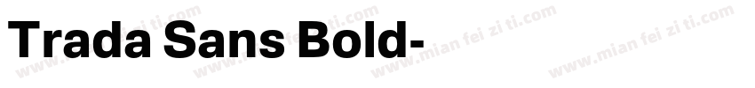 Trada Sans Bold字体转换